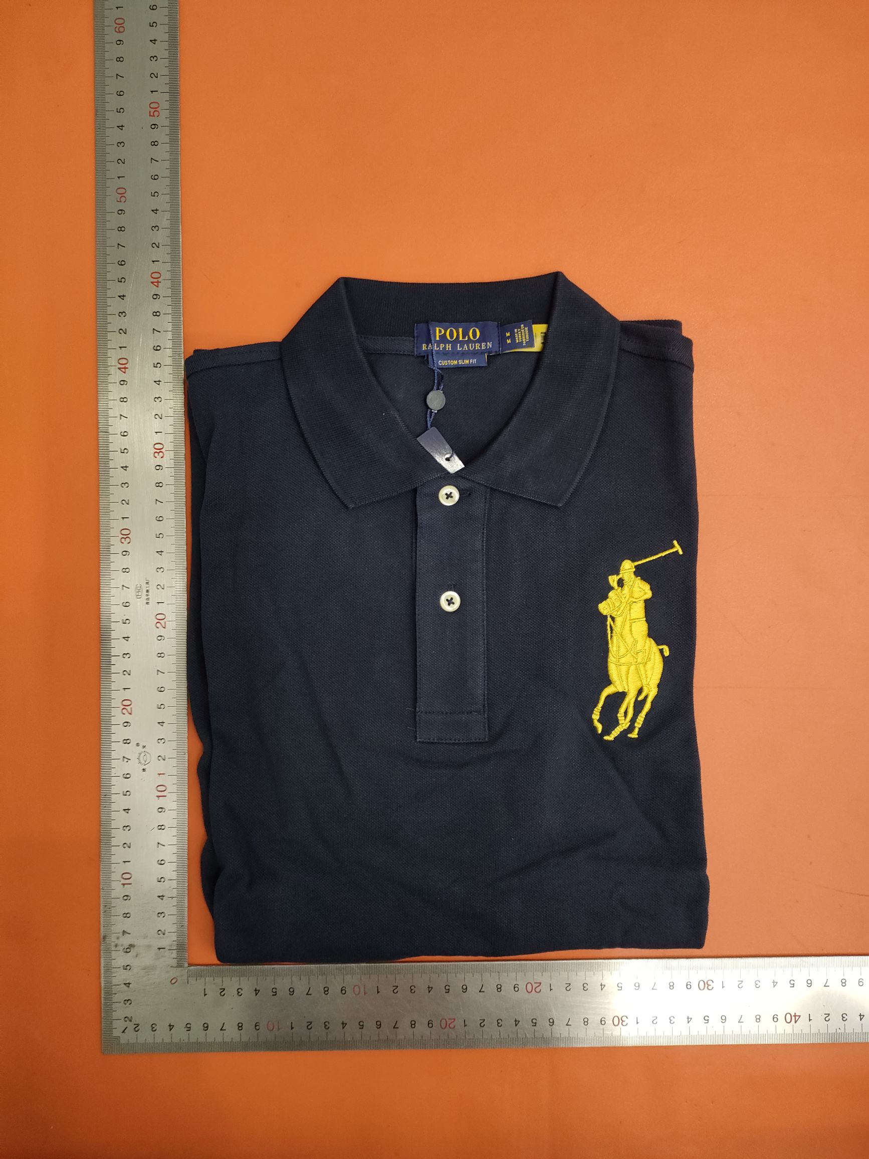 Foreign Trade Polo-Male Commercial Leisure Large-coded Pure Cotton Embroidery T-shirt