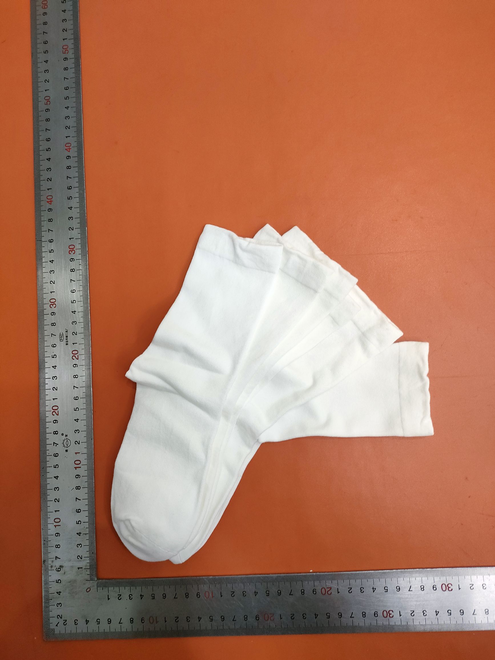 A white mid-middler stocking with no bone moon stockings.
